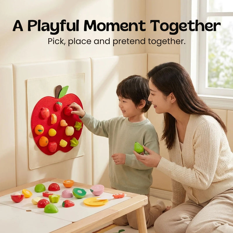 TibaToes™ ApplePatch Felt Food Sorting Board