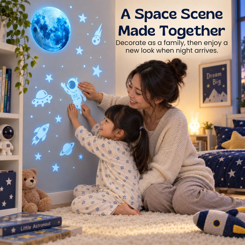 TibaToes™ GalaxyGlow Space Wall Stickers