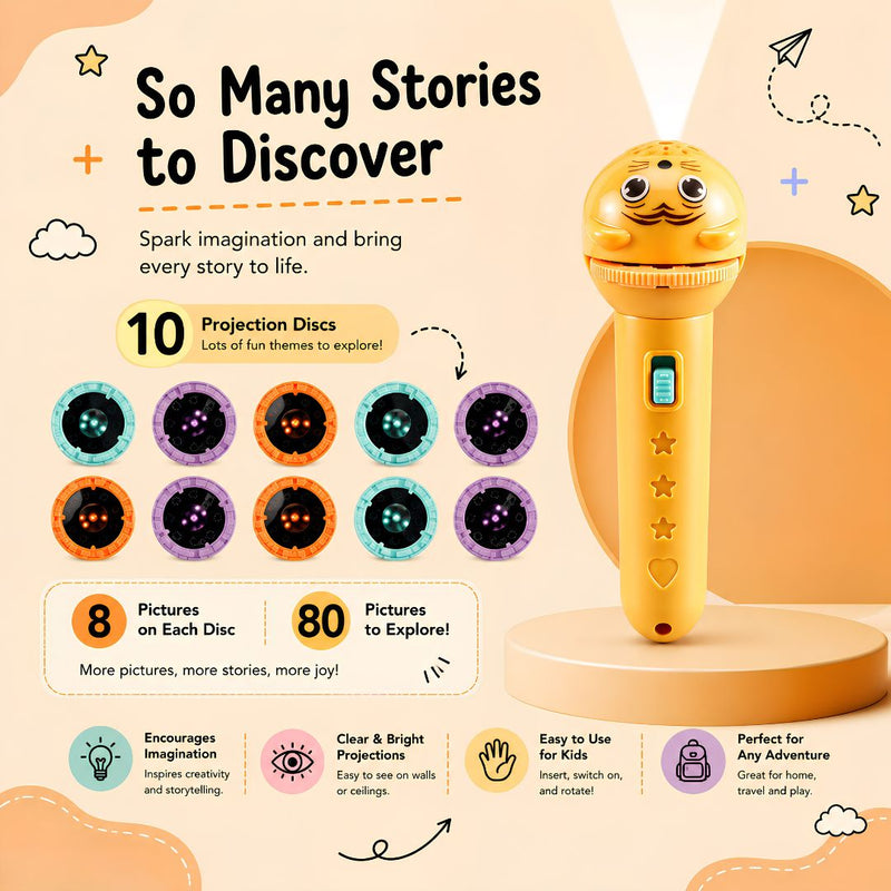 TibaToes™ Animal Story Projection Flashlight
