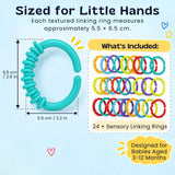 TibaToes™ RainbowLink Baby Grasping Rings