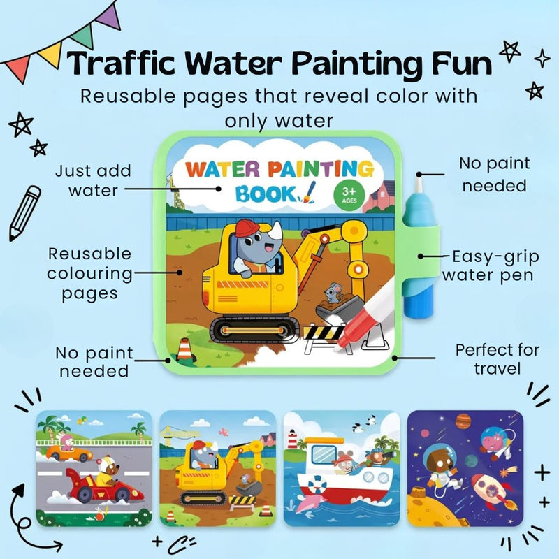 TibaToes™ Reusable Water Painting Book