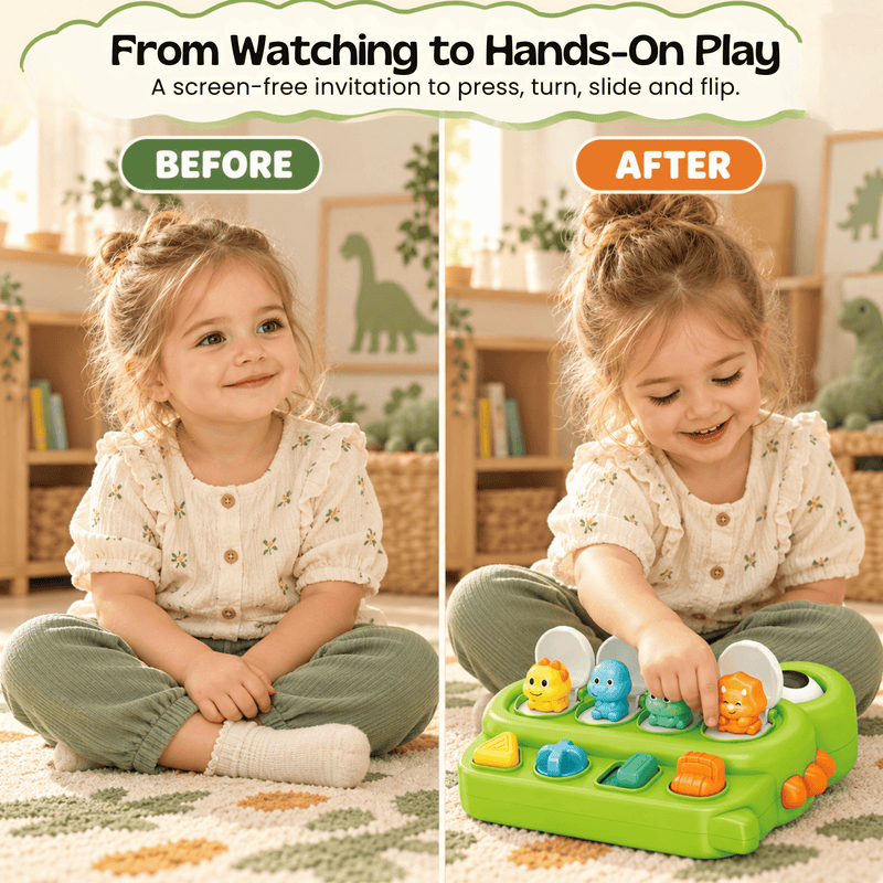 TibaToes™ Dino Pop-Up Switch Toy