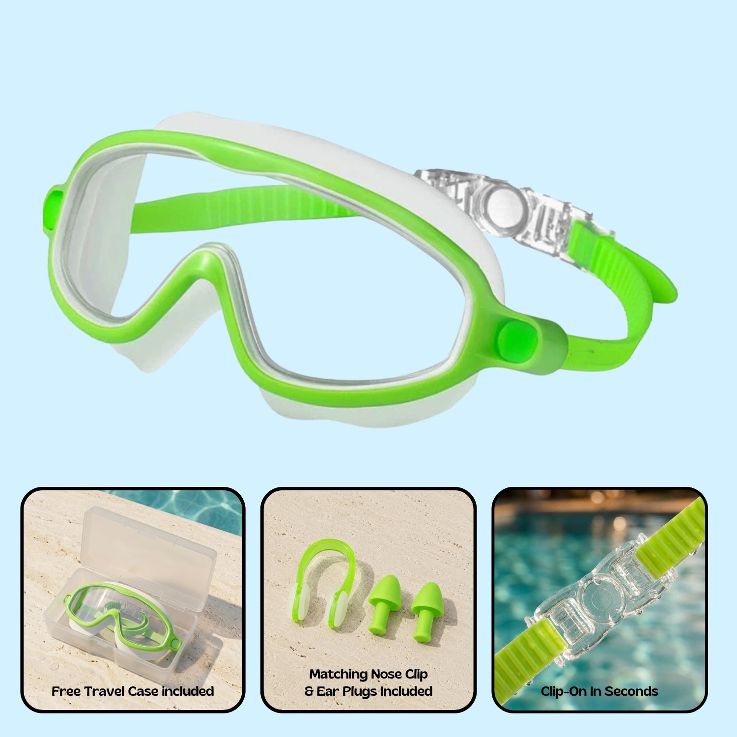 TibaToes™ Clip-On Swim Goggles