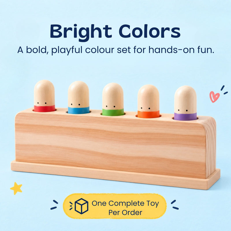 TibaToes™ Pop & Press Wooden Activity Toy