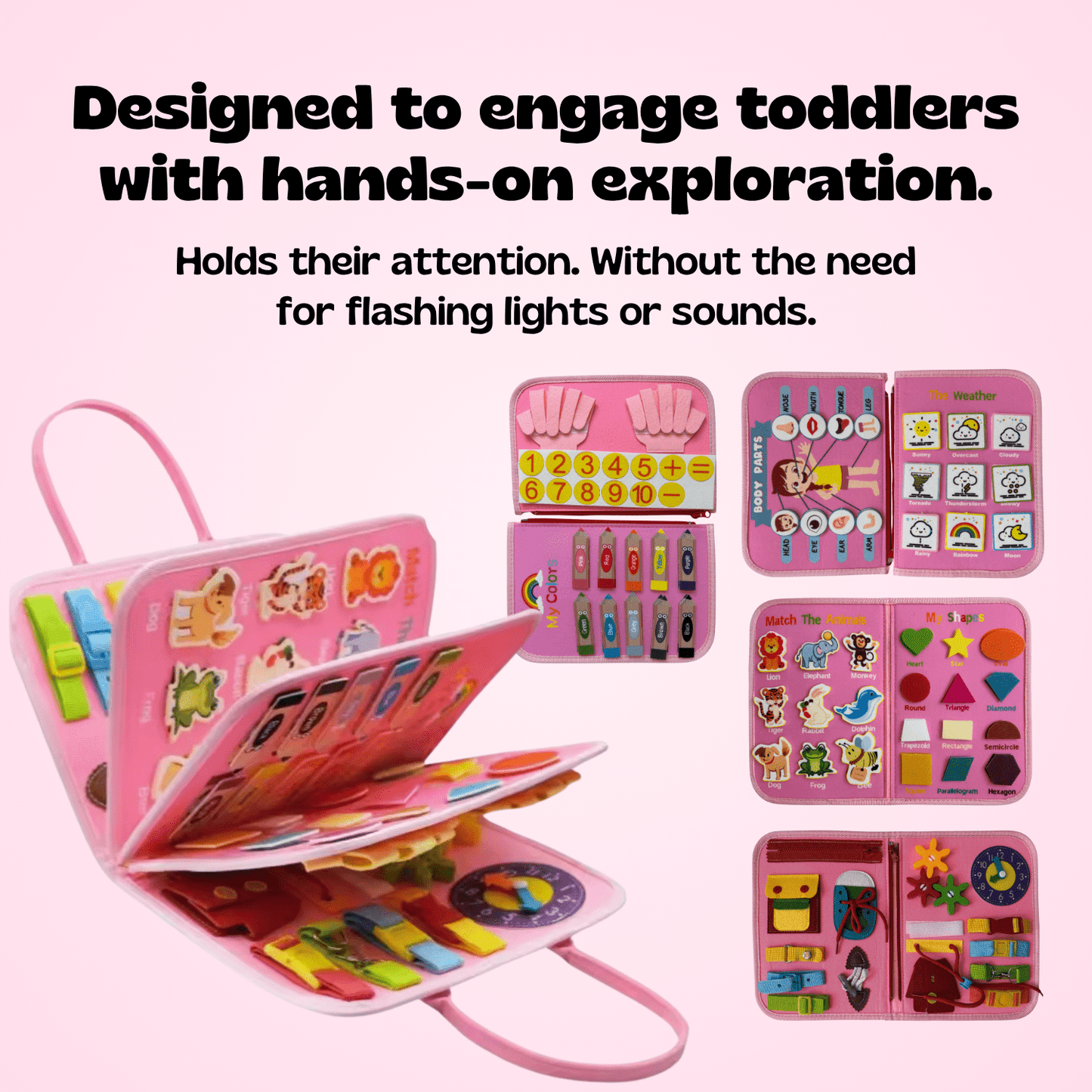 TibaToes™ Montessori Busy Board