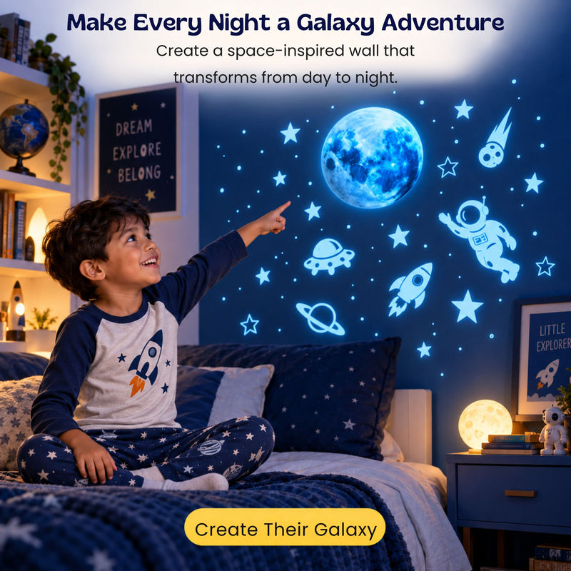 TibaToes™ GalaxyGlow Space Wall Stickers