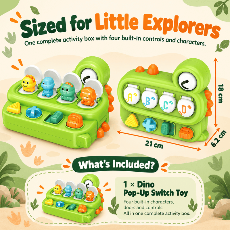 TibaToes™ Dino Pop-Up Switch Toy