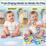 TibaToes™ RainbowLink Baby Grasping Rings