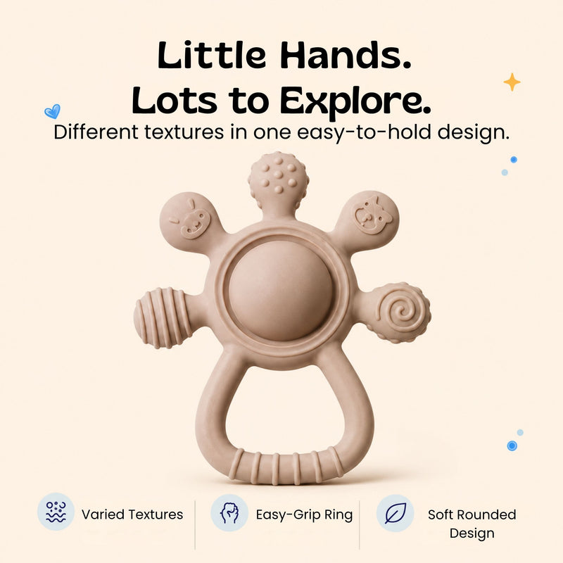 TibaToes™ LittleGrip Silicone Teether Rattle