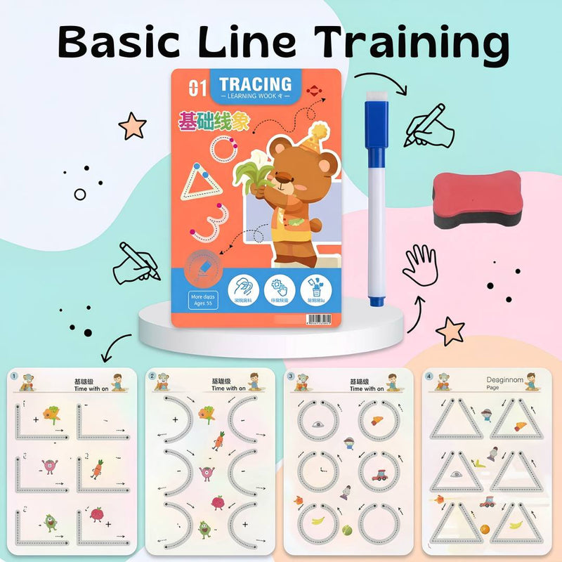 TibaToes™ TraceBuddy Reusable Pen Control Books