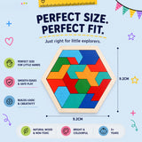 TibaToes™ Wooden Tangram Puzzle Board