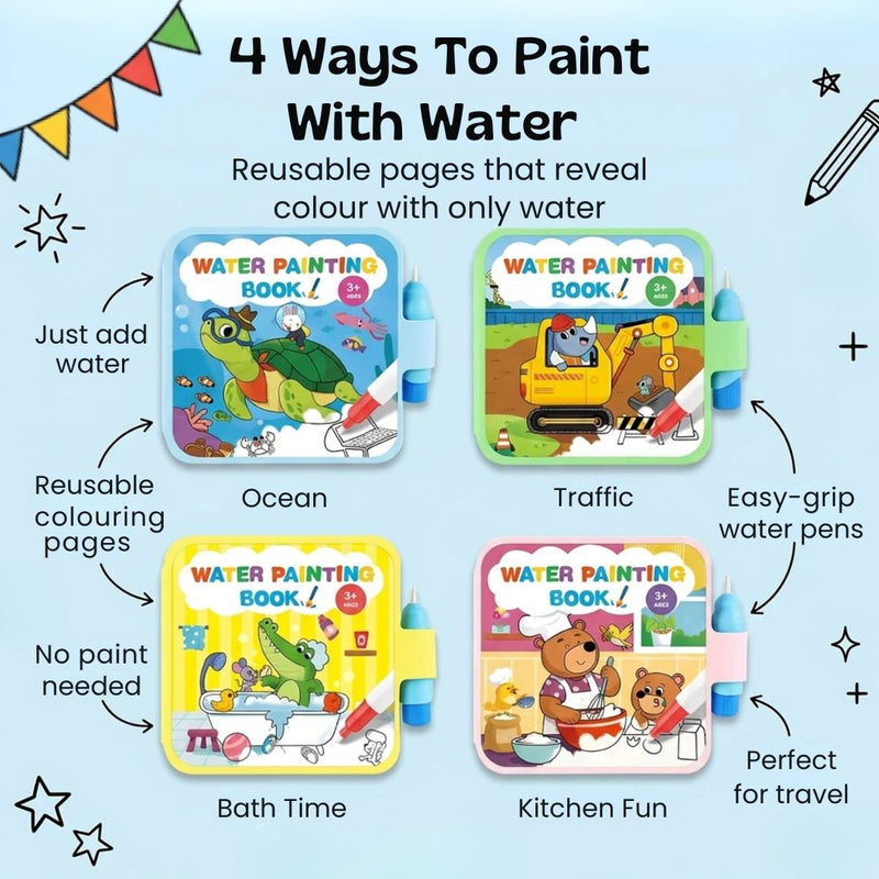 TibaToes™ Reusable Water Painting Book