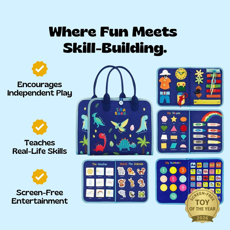 TibaToes™ Montessori Busy Board
