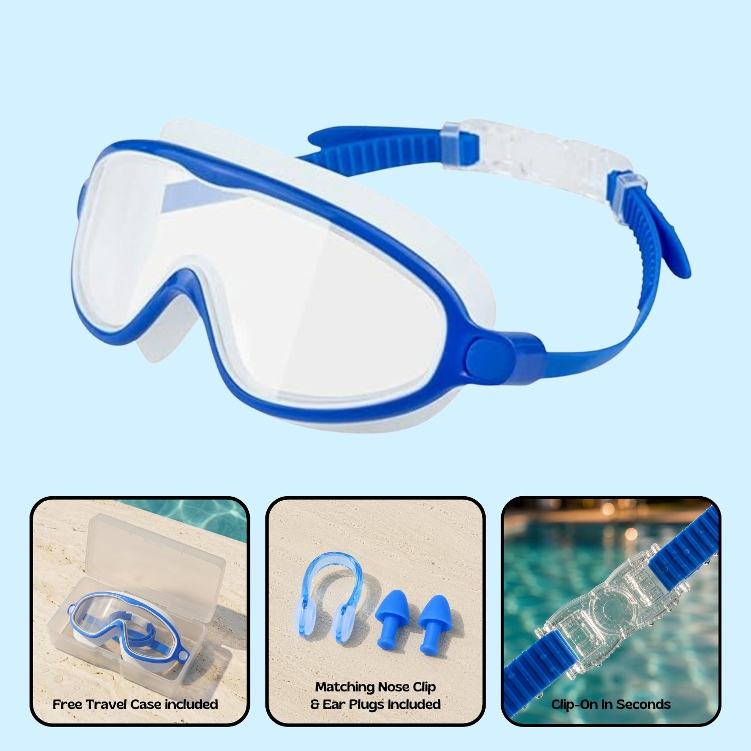 TibaToes™ Clip-On Swim Goggles