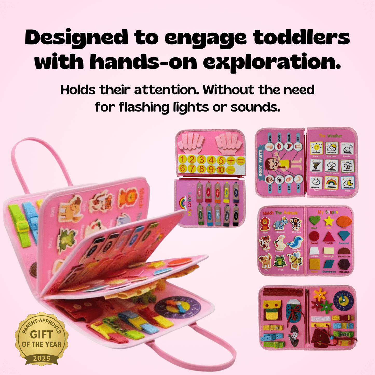 TibaToes™ Montessori Busy Board