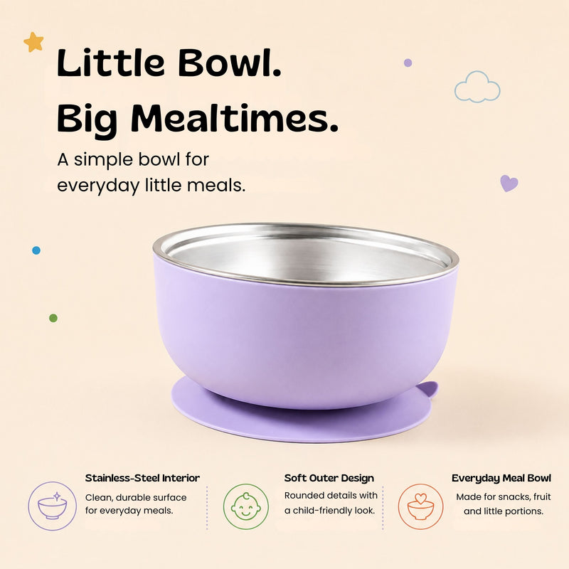 TibaToes™ BearGrip Stainless Steel Suction Bowl