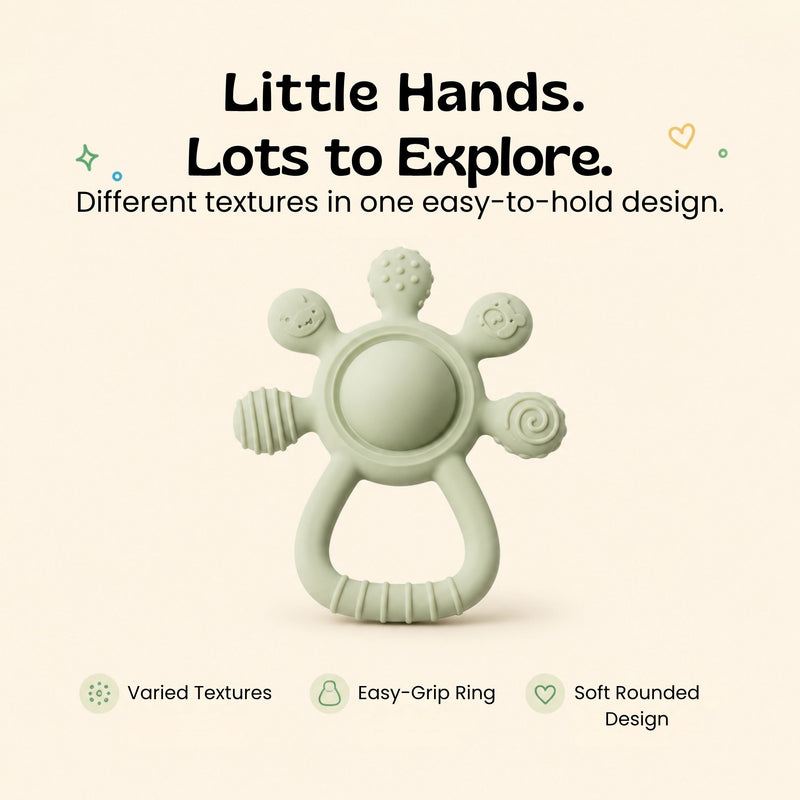 TibaToes™ LittleGrip Silicone Teether Rattle