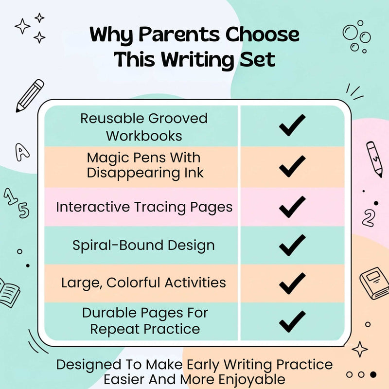 TibaToes™ Trace & Grow Reusable Writing Books