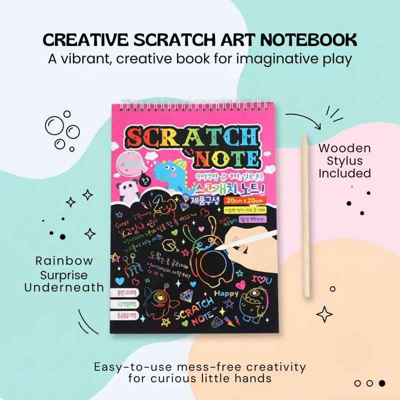 TibaToes™ RainbowReveal Scratch Art Set