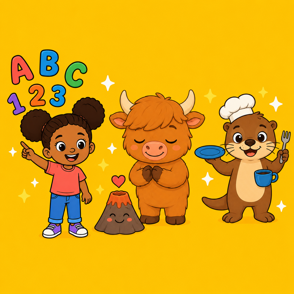 Letters numbers and shapes learning