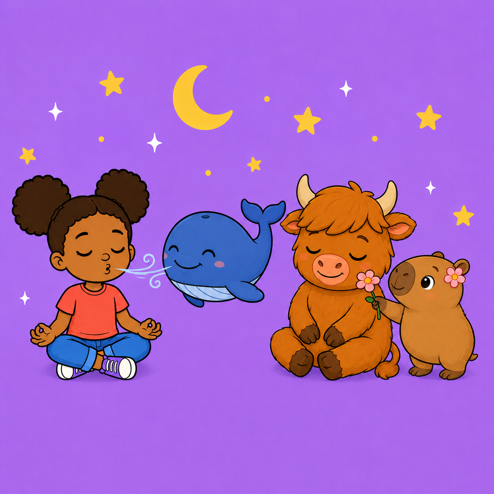 A calming breathing game