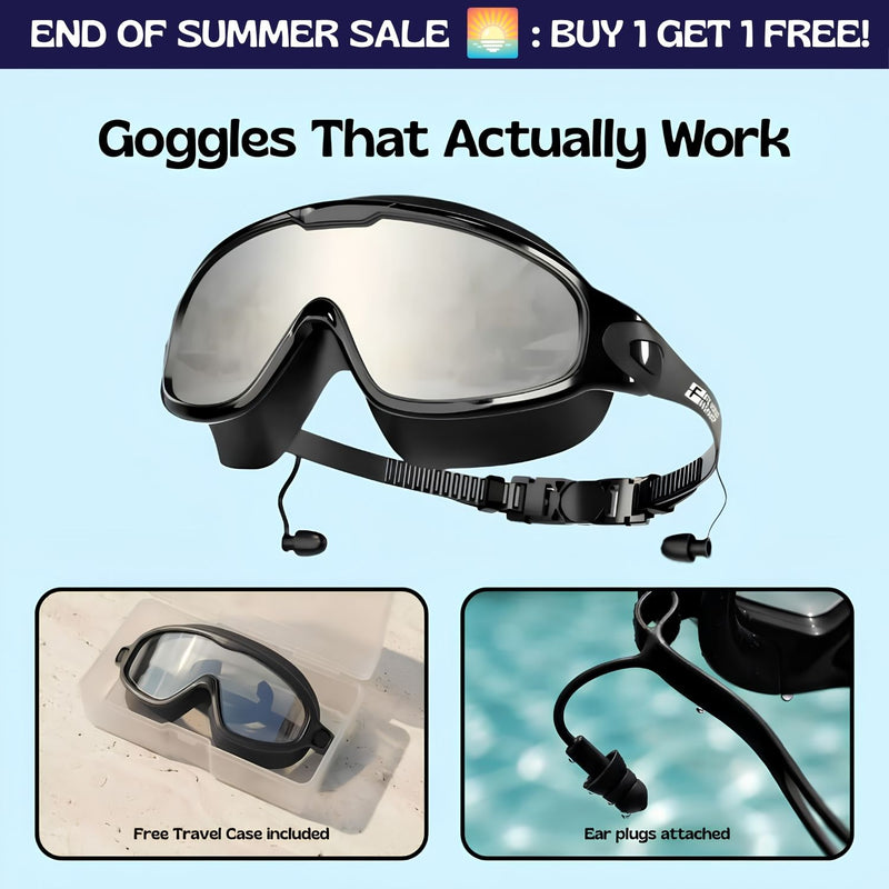 TibaToes Adult Clip-On Swim Goggles