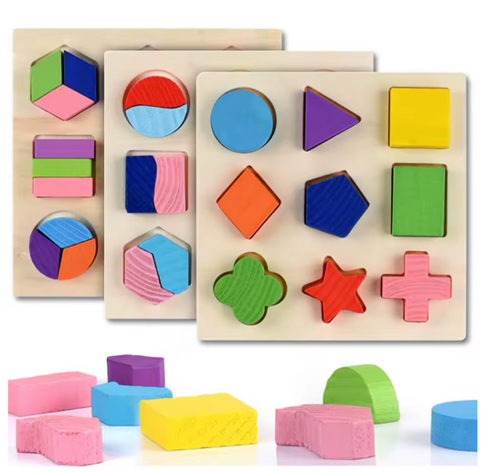 TibaToes™ Montessori Wooden Shape Puzzle
