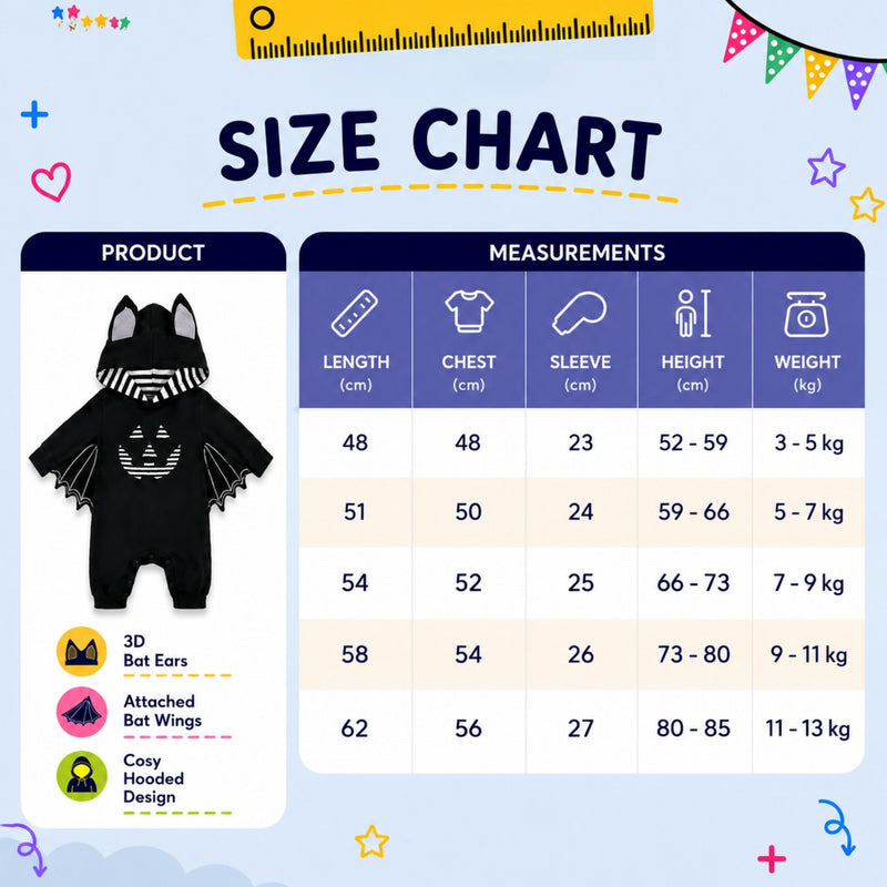 TibaToes™ Little Bat Hooded Romper