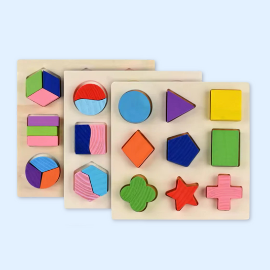TibaToes™ Montessori Houten Vormenpuzzel