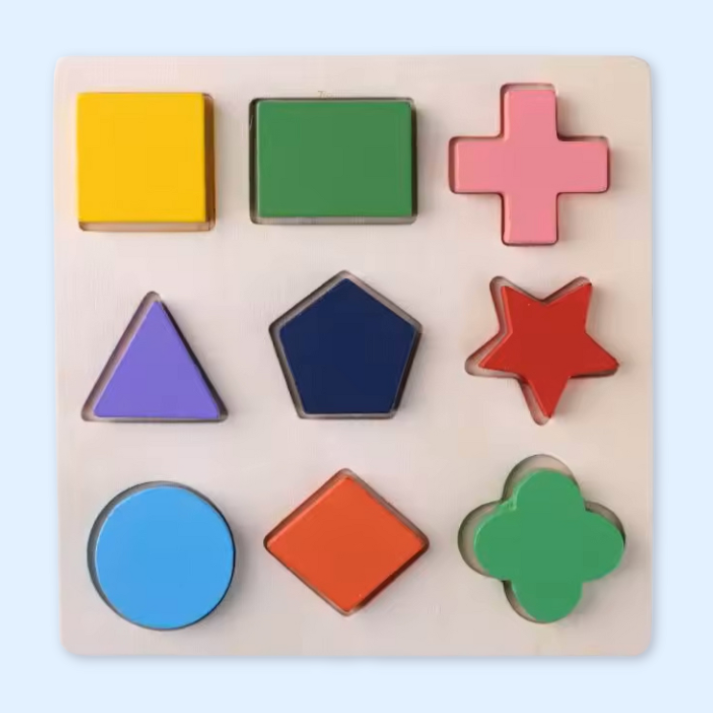 TibaToes™ Montessori Houten Vormenpuzzel