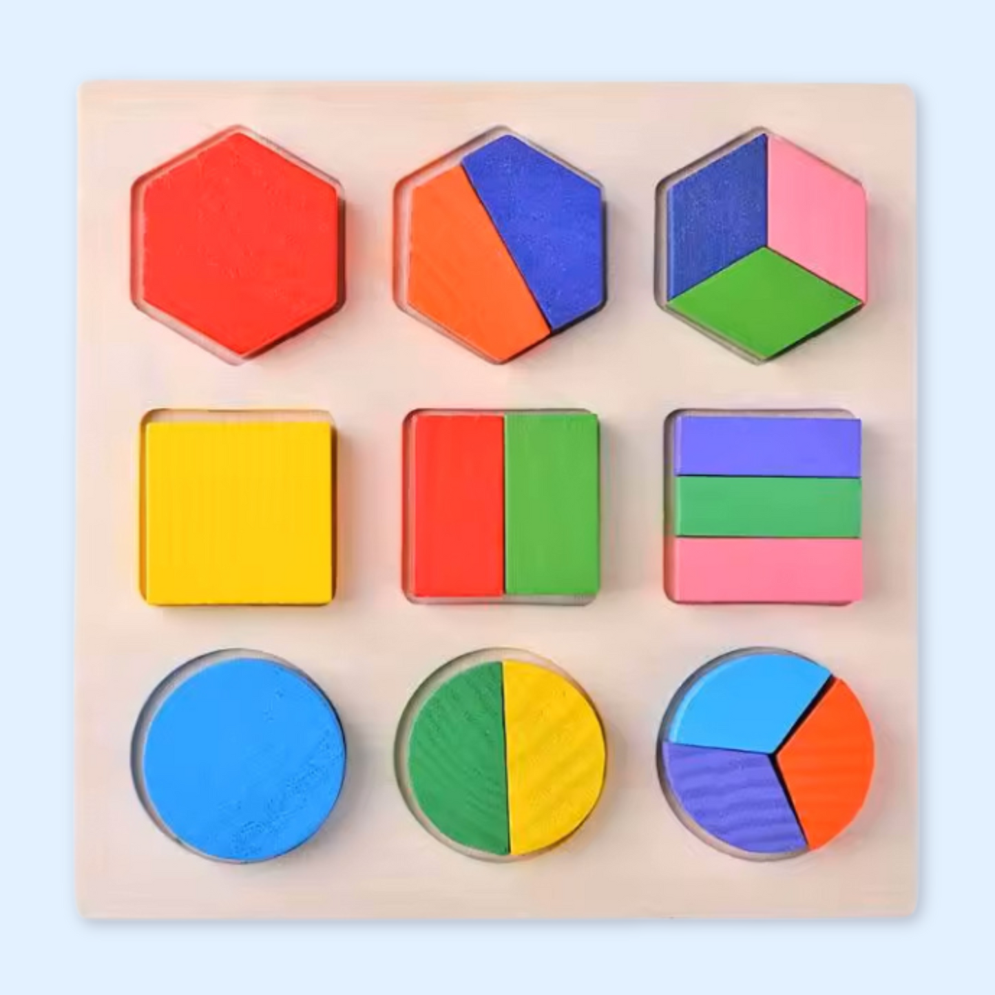 TibaToes™ Montessori Houten Vormenpuzzel