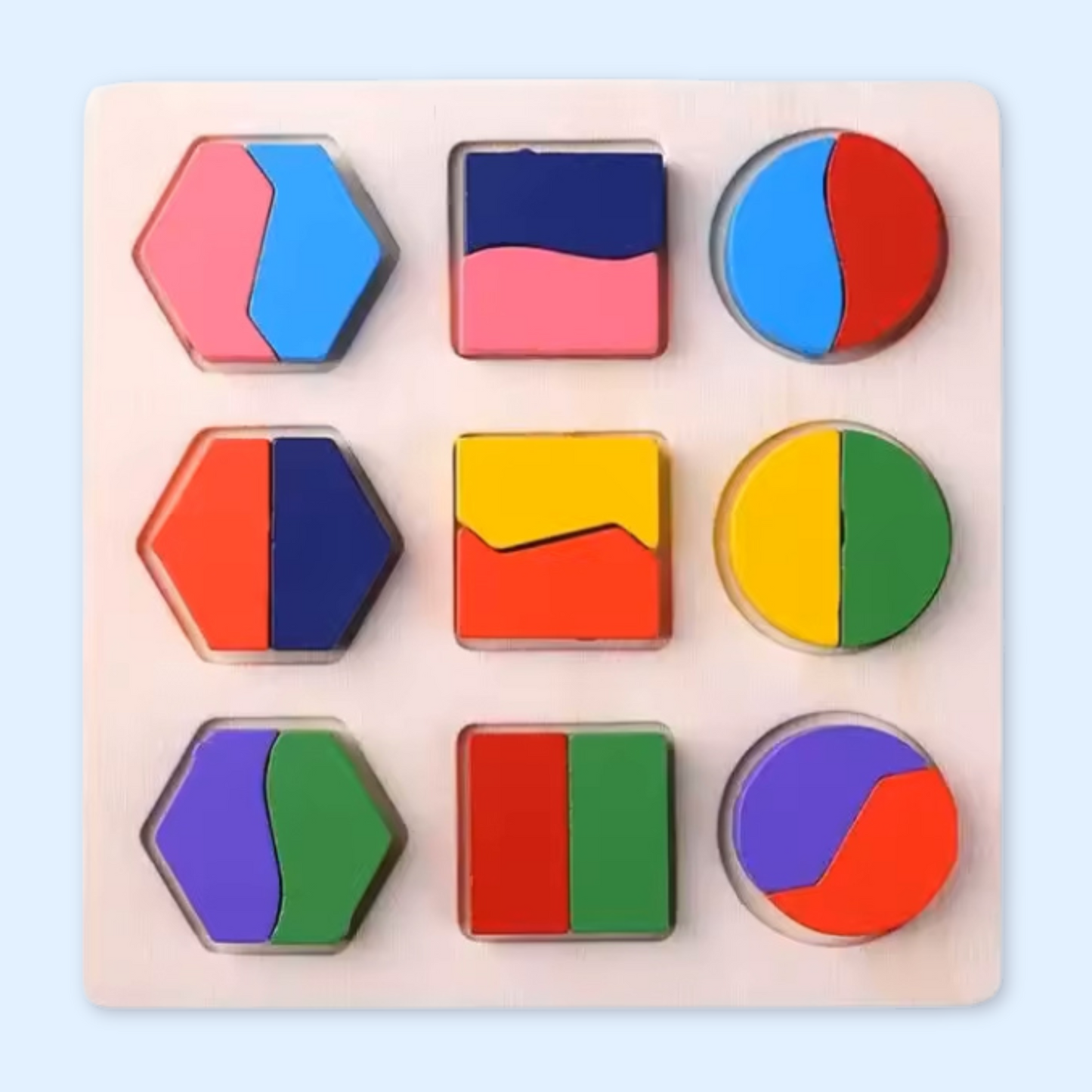 TibaToes™ Montessori Houten Vormenpuzzel