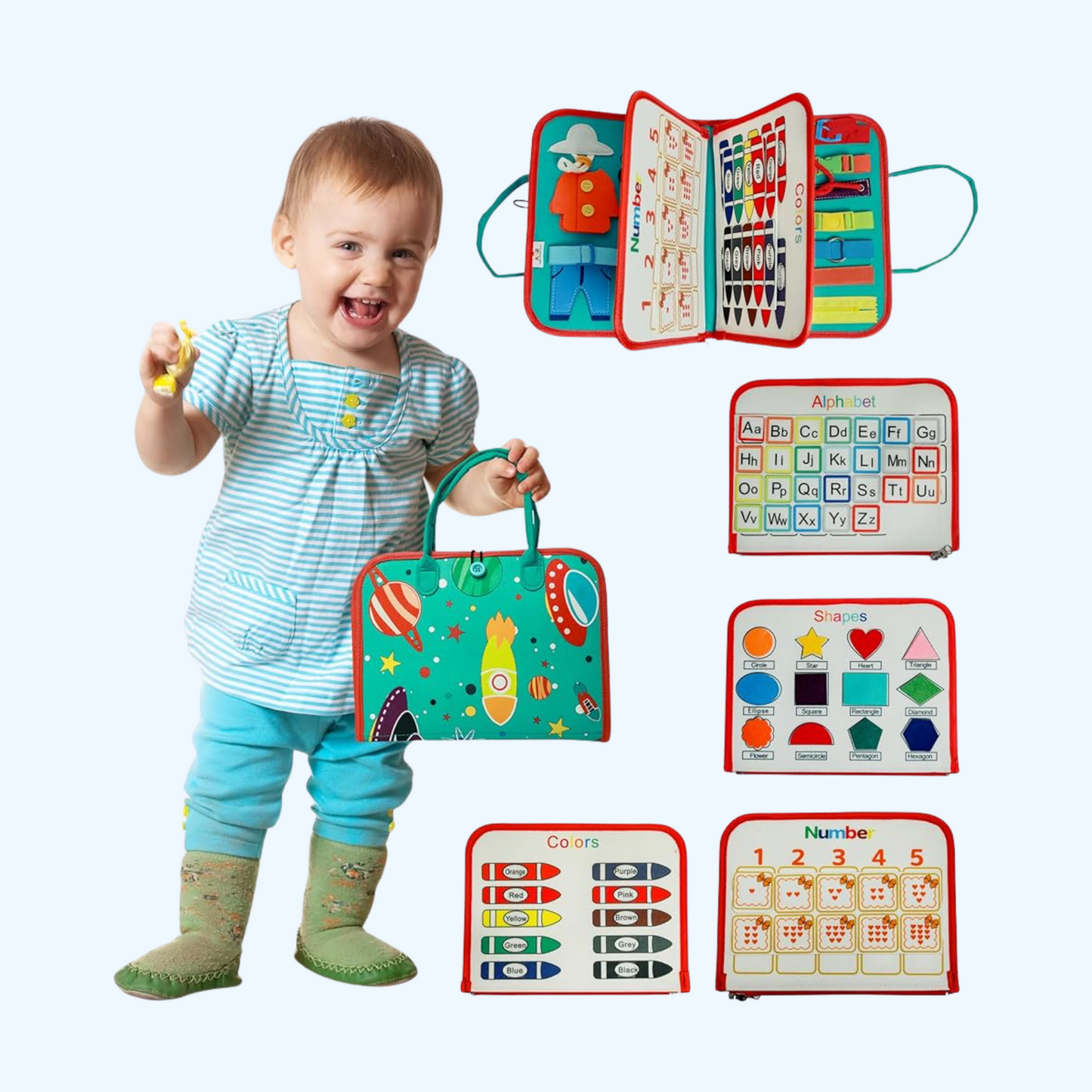 TibaToes Toddler Montessori Play Board
