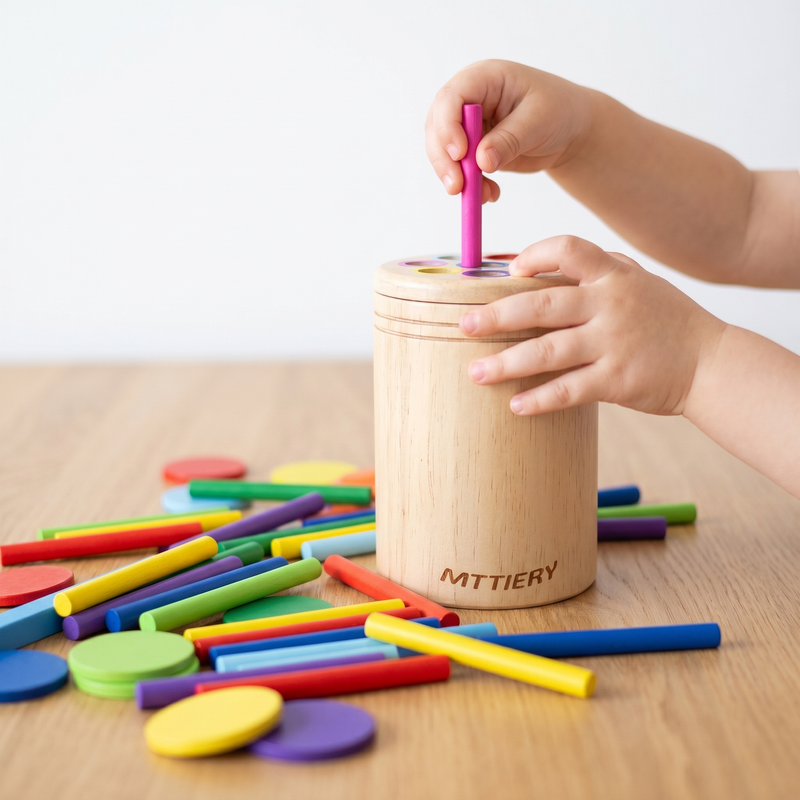 TibaToes Montessori Multi-Skill Sorting Cylinder