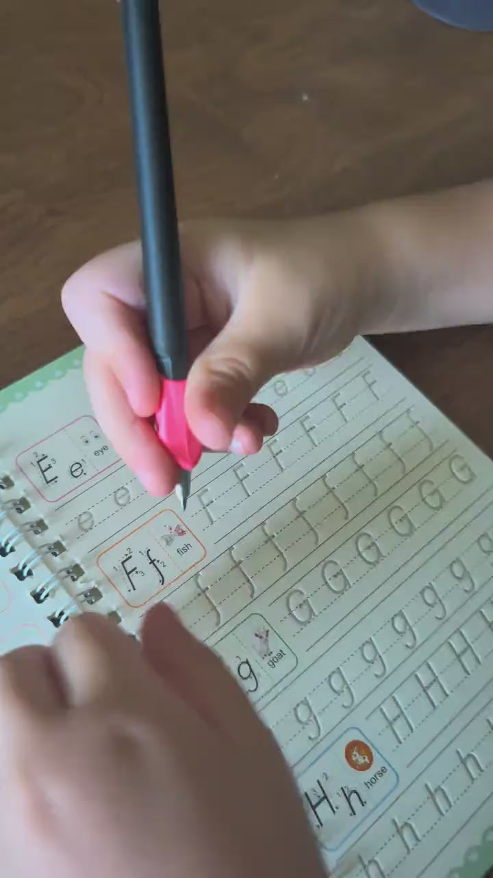 Trace & Grow writing practice demonstration, video 5