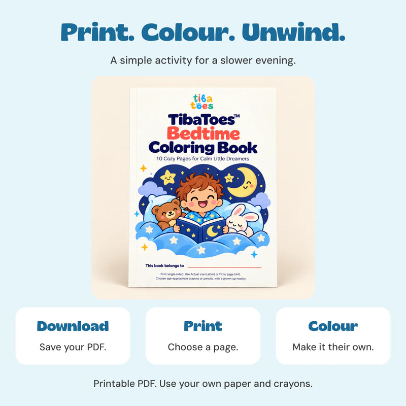 A simple activity for a slower evening. Download: Save your PDF.. Print: Choose a page.. Colour: Make it their own. Printable PDF. Use your own paper and crayons.