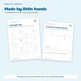 Genuine gift tag and card pages.