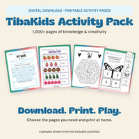 TibaKids Educational Activity Pack 1,000+ Pages