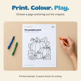 Print. Colour. Play.. Choose a page and bring out the crayons.