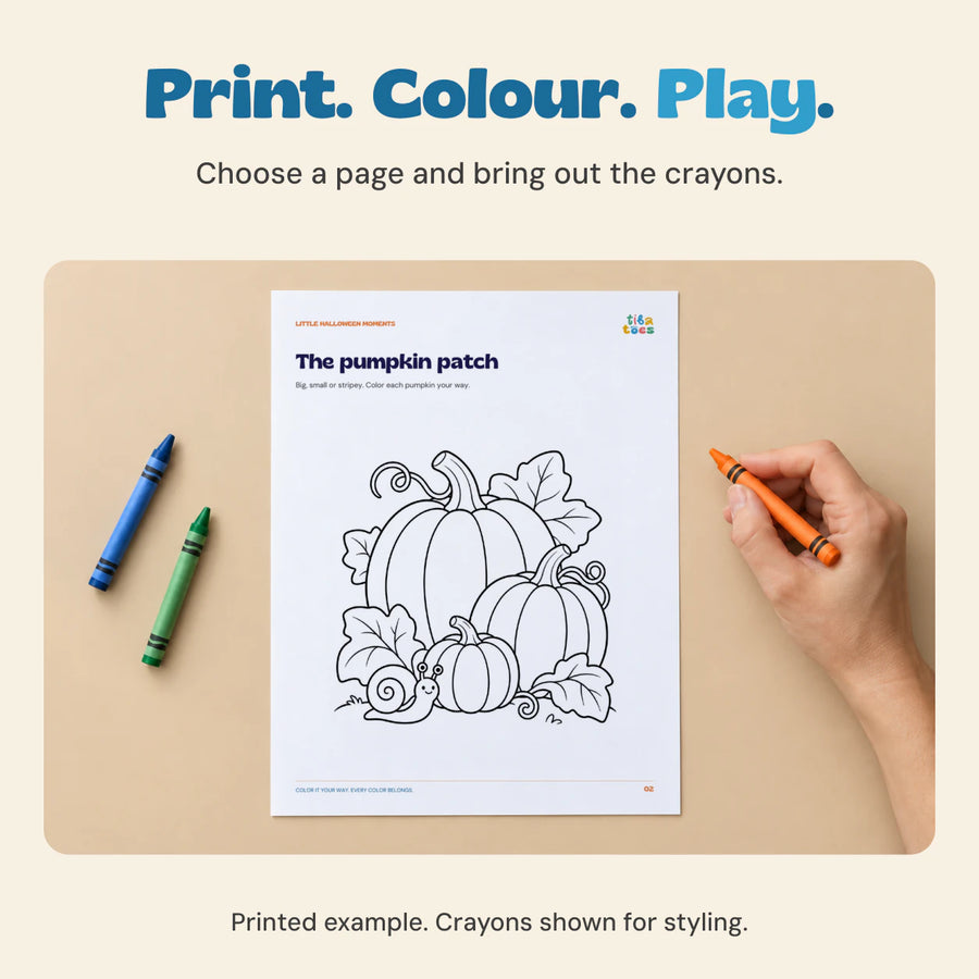 Print. Colour. Play.. Choose a page and bring out the crayons.