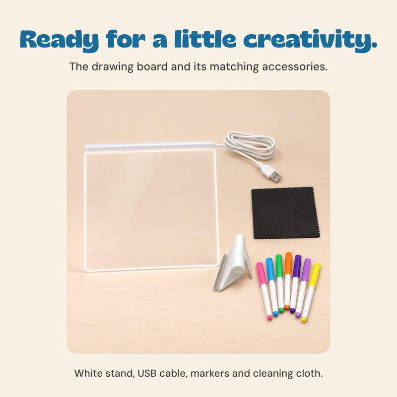 Ready for a little creativity. The drawing board and its matching accessories.