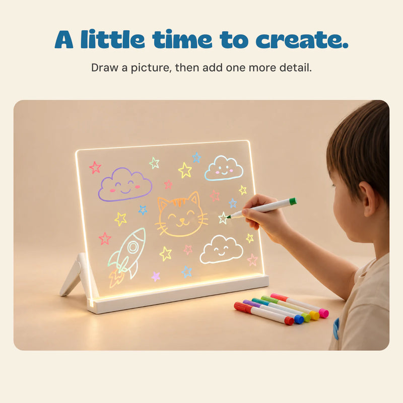 A little time to create. Draw a picture, then add one more detail.