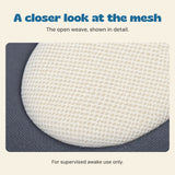 A closer look at the mesh. The open weave, shown in detail.