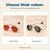 Coral Red and Sea Green SplashView swim goggles shown as separate colour choices.