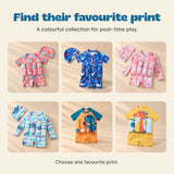 Find their favourite print. A colourful collection for pool-time play.