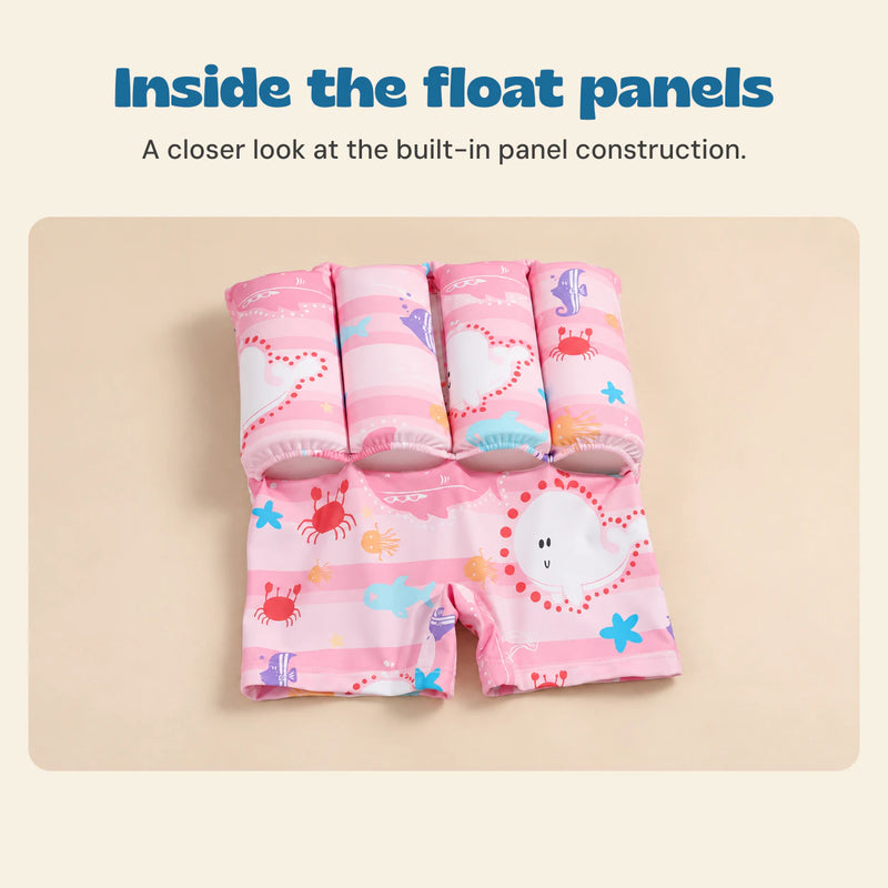 Inside the float panels. A closer look at the built-in panel construction.