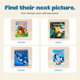 Animal, insect, ocean and unicorn StickerPaint book options.