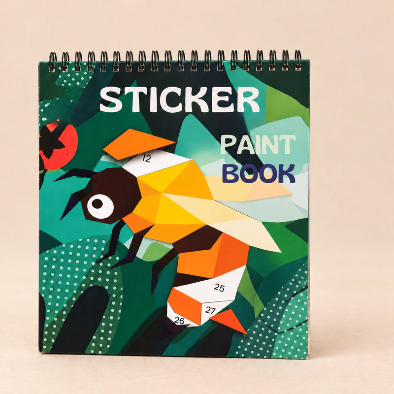 Insect bee StickerPaint number art book, individual option.