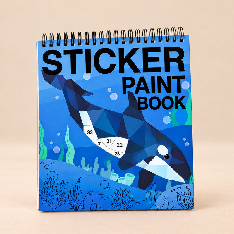 Ocean orca StickerPaint number art book, individual option.