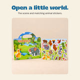 Animal scene book with its matching sticker sheet.